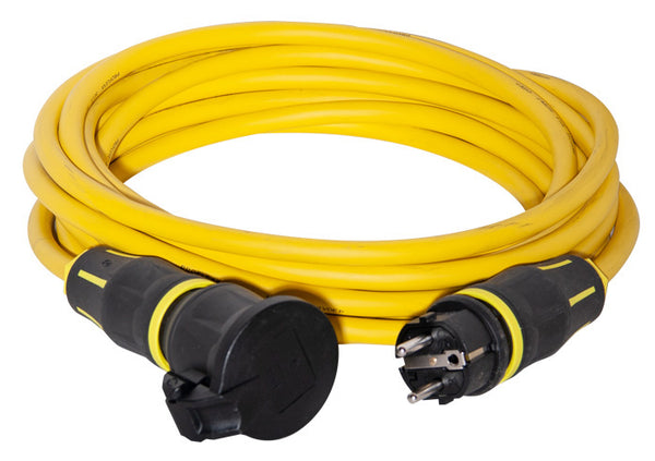 Trdo gumijasti Schuko podaljšek 15m, 3x1,5 16A 230V